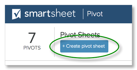 Create Pivot Sheet button