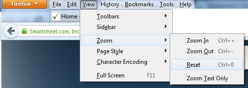 Best Practices For Browser Zoom | Smartsheet Learning Center