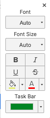 opzioni di formattazione