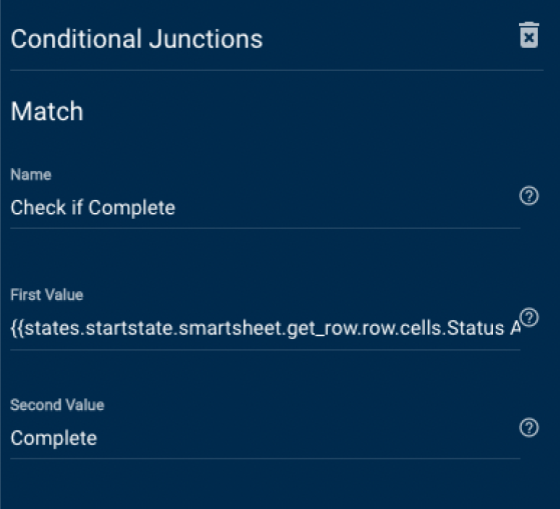 Beispiel für das Modul „Match“