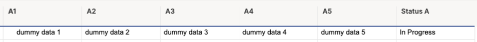 Beispiel für das Quellsheet