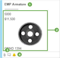 Example of Card and its fields in Smartsheet Card View