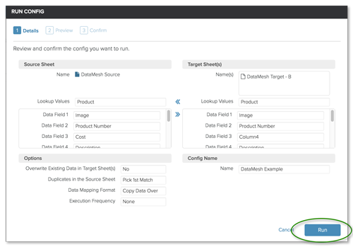 DataMesh – Ausführungsdetails