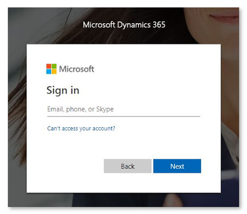 se connecter à microsoft dynamics