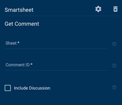 Get Comment Smartsheet