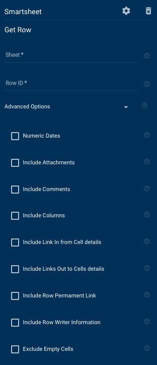 Module Smartsheet Get Row