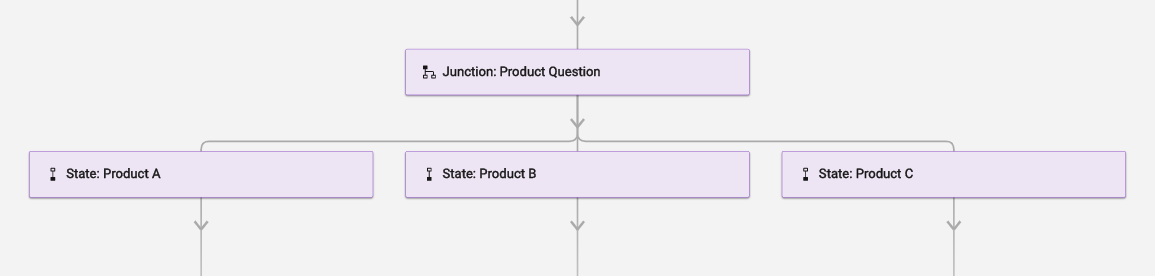 Junction with multiple products based on user choice