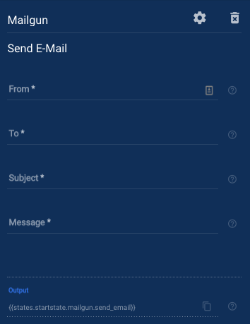 Mailgun Send Email setup