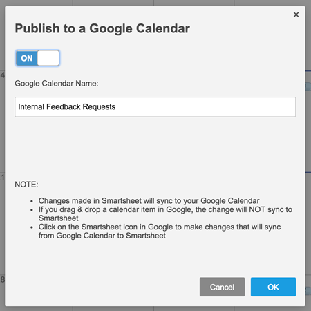 Pubblicare in una finestra di Google Calendar