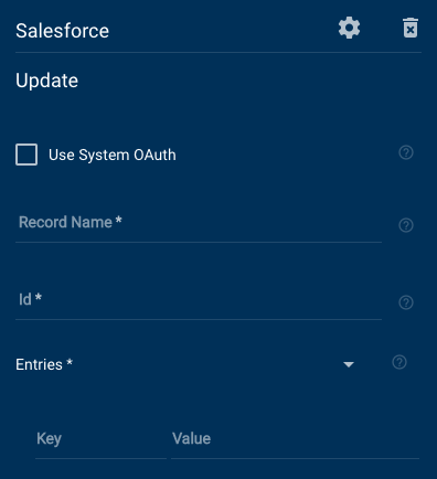 Salesforce update module fields