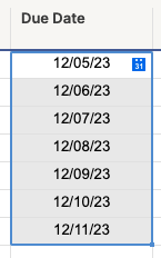 This image shows multiple consecutive dates. 