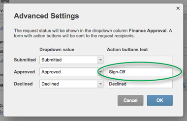 sign off approval requests smartsheet help request approved button text automatically items work example sheet change