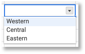 Dropdown-Liste „Einfache Auswahl“: Wert auswählen