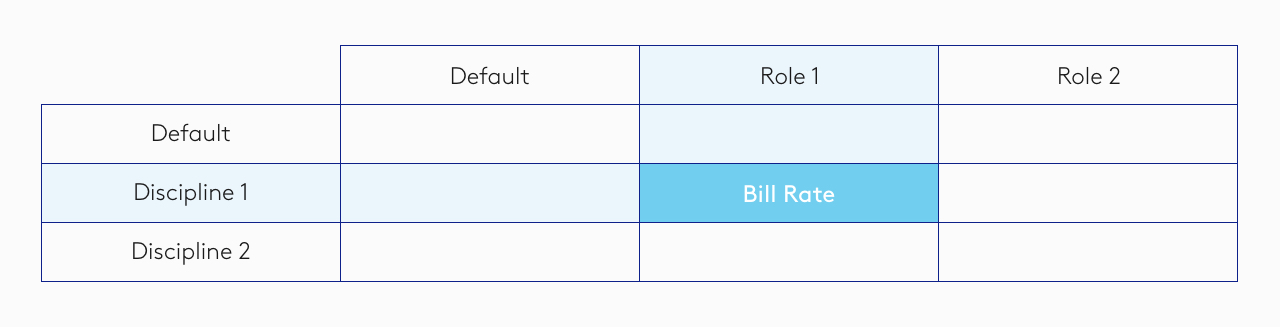 Bill rate role and discipline