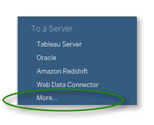 кнопка connect to a server > more