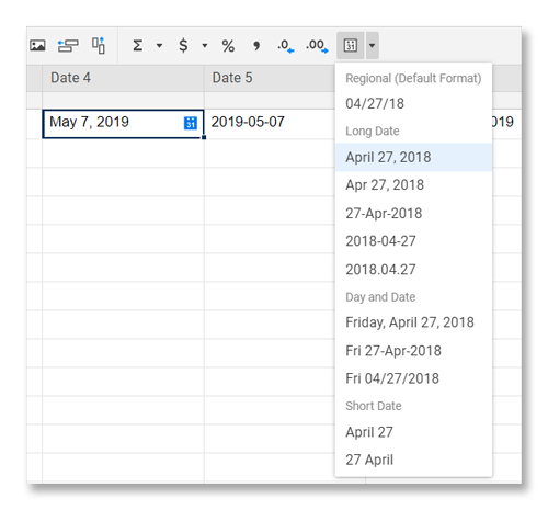 formats de date