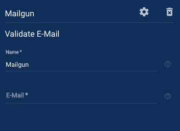 Mailgun Validate E-Mail setup