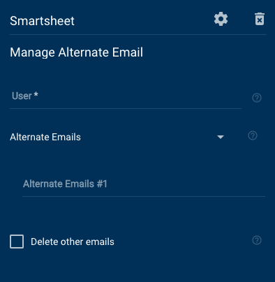 Manage Alternate Email – Smartsheet