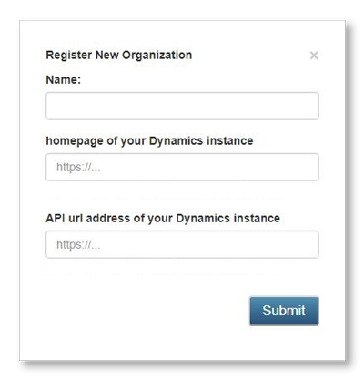 dynamics register new org