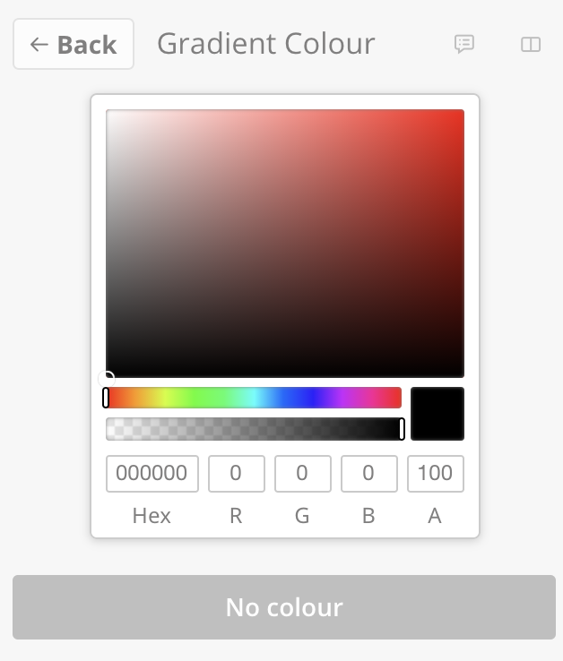 This image shows an example of color inputs.