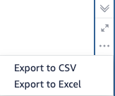 This imagae shows the export to CSV or export to excel option.