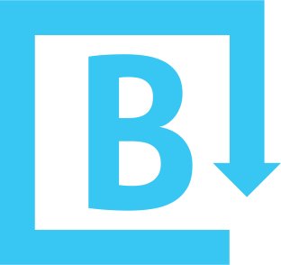 Brandfolder logo, a B with a box arrow around the outside